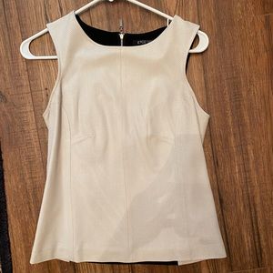 ETCETERA white leather top size 0